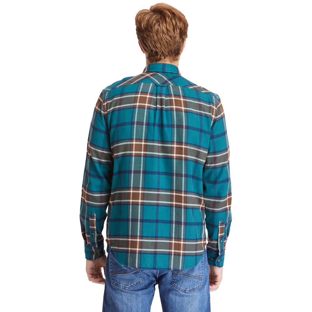 Camasi Timberland Barbati Albastri - Back River Heavy Flannel Check - Romania - ESXOIZ047